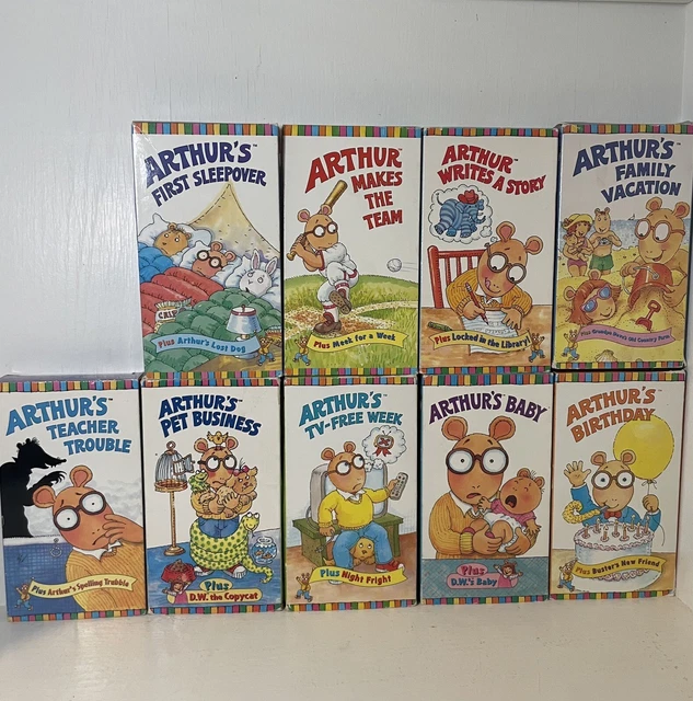 ARTHUR VHS LOT of 9 VHS Tapes PBS (Read Description!) 19971999 !!MAKE