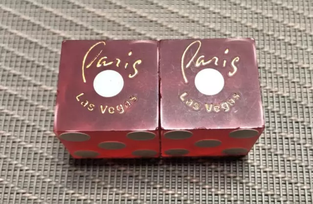 Paris Las Vegas Casino Dice 1 Pair Of 2 Red Dice Non Matching Numbers Preowned