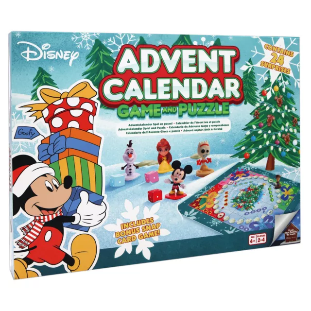 Disney Calendario Adviento Juego Y Puzzle Diversión de Mesa Con 24 Sorpresas