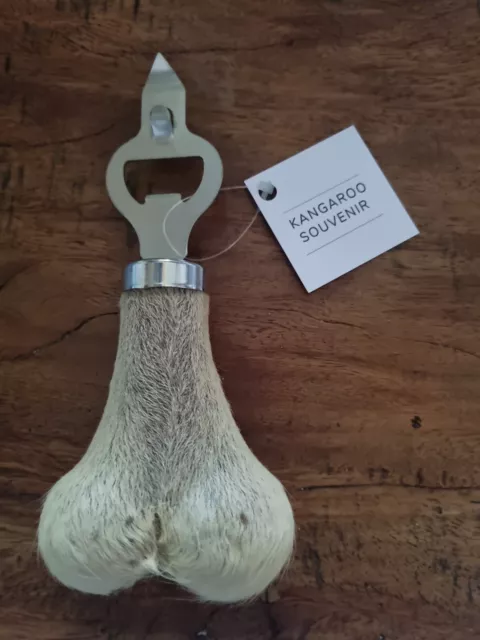 Auckland city: Naughty OZ souvenirs: Kangaroo scrotum bottle