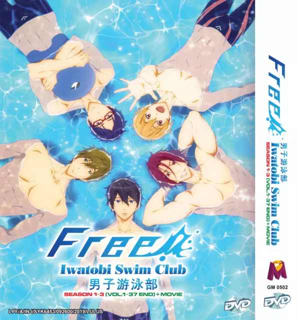 DVD ANIME FREE! Iwatobi Swim Club Sea 1-3 + Movie Region All English Subtitle