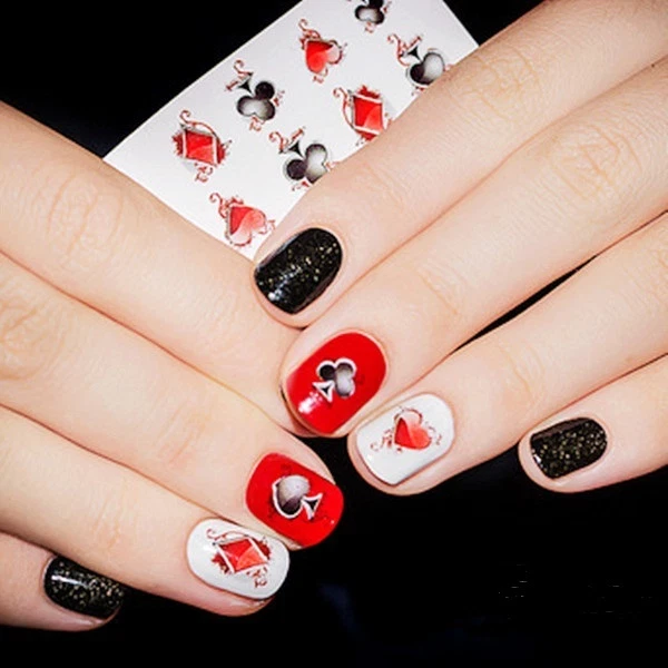 thumbnail image 2 of Nail Art Water Decals – Black Floral & Water Effect Design (Sheet X13) 2 of 6
