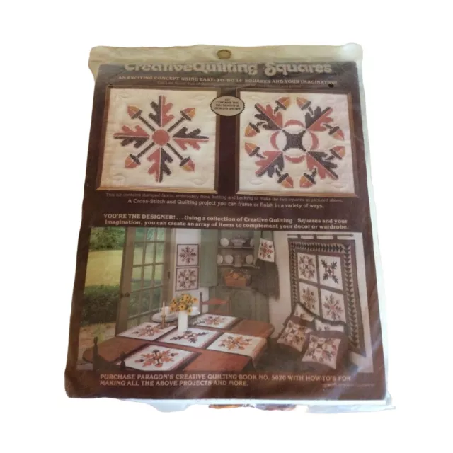 Creative Quilting Squares Paragon Needlecraft New in Package Vintage 1981