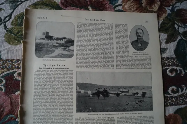 1904 Zeitungsdruck 209  Aufstand Deutsch-Südwest Warmbad  Hohenlychen Wandsbek