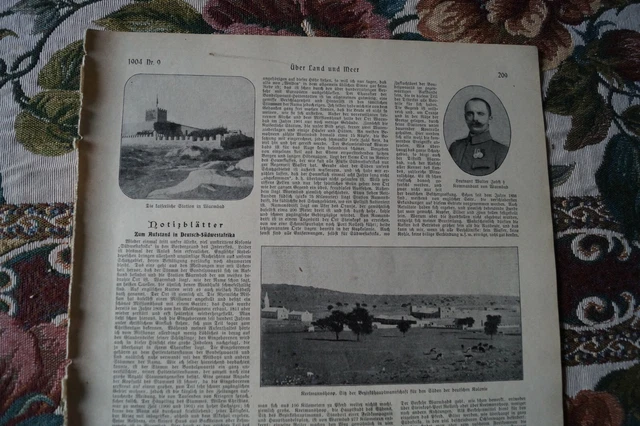 1904 Zeitungsdruck 209  Aufstand Deutsch-Südwest Warmbad  Hohenlychen Wandsbek