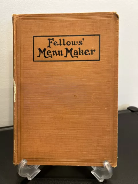 THE MENU MAKER by Charles Fellows 1910 Hotel Restaurant Menu Ideas with Examples