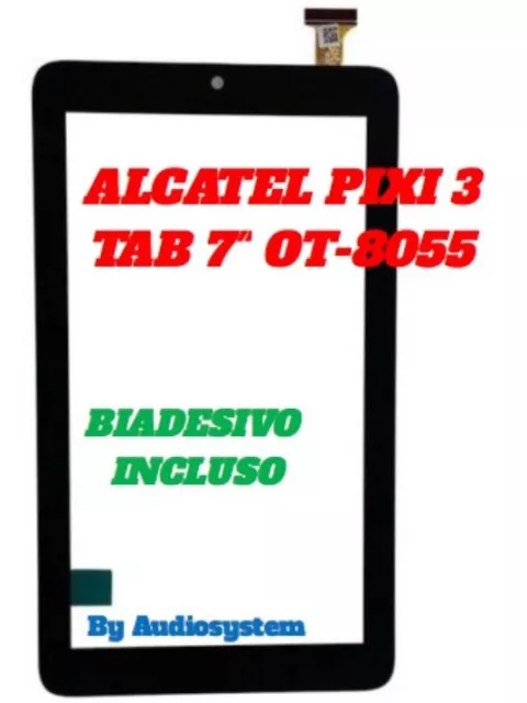 Vetro+Touch Screen Alcatel One Touch Pixi 3 Tab 7" 8054 8055 Ot-8055 Nero Tablet