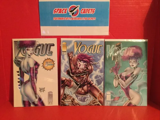Lot Of 3 Vogue #1-2 & 1 Liefeld Variant Cover Park 1995 Image Comics