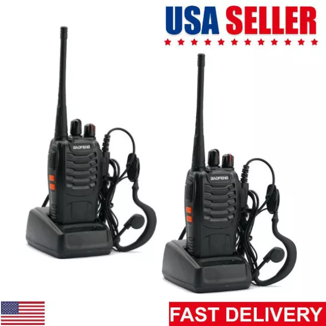 2Pack Baofeng BF-888S UHF CTCSS 5W Handheld Two-way Ham Radio HT Walkie Talkie