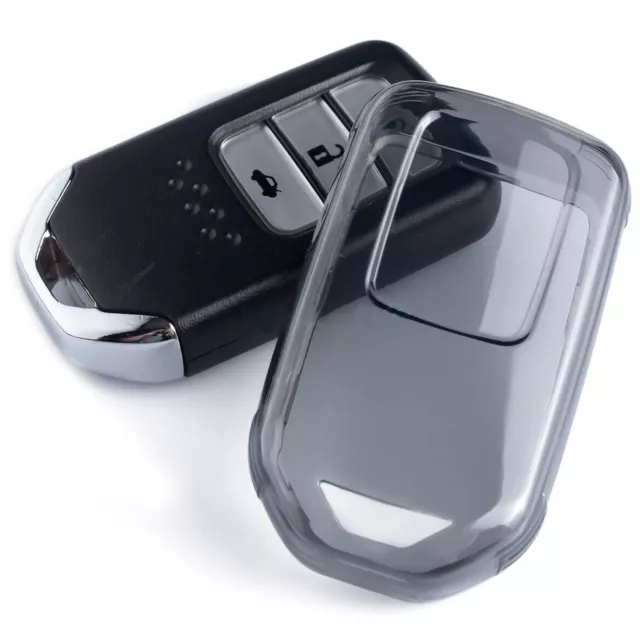 Black Transparent Key Case Cover Fit For Honda Civic CRV HRV Ridgeline Insight