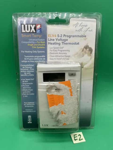 Lux Products ELV4 Programmable Line Voltage Thermostat