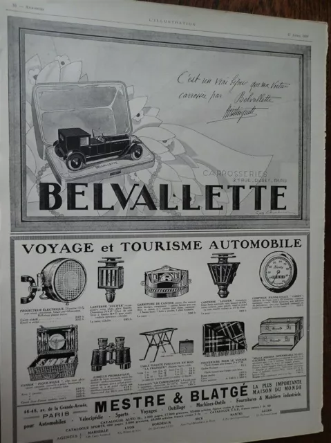 BELVALLETTE to MISTINGUETT + PALMOLIVE soap paper advertising ILLUSTRATION 1926