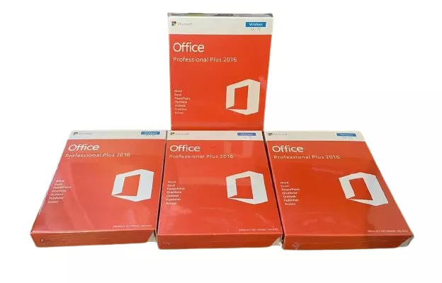 Microsoft Office 2016 Professional Plus Retail Boxed 1 PC Lifetime | SEALED