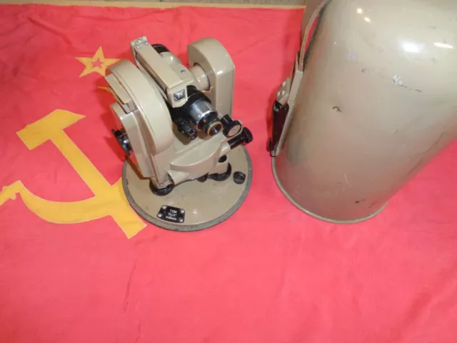 AA00 Vintage TOM Teodolite con Custodia CCCP Russo Sovietico URSS