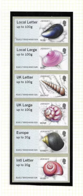 Jersey 2017 Post & Go Shells, face £9.31, mint, combined postage