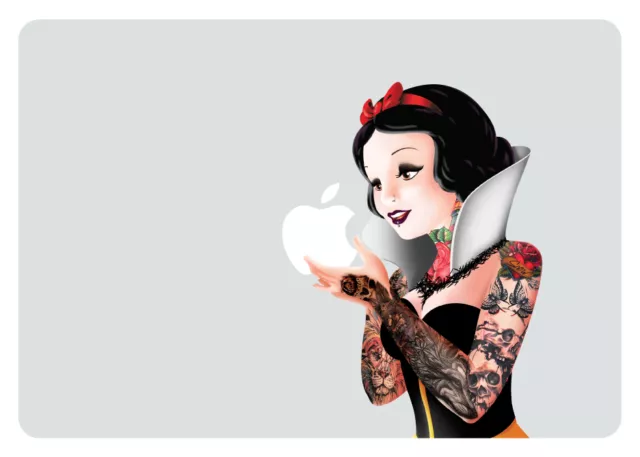 SW004 Tattoo Snow White Eating Apple Macbook Decal fits 13 inch