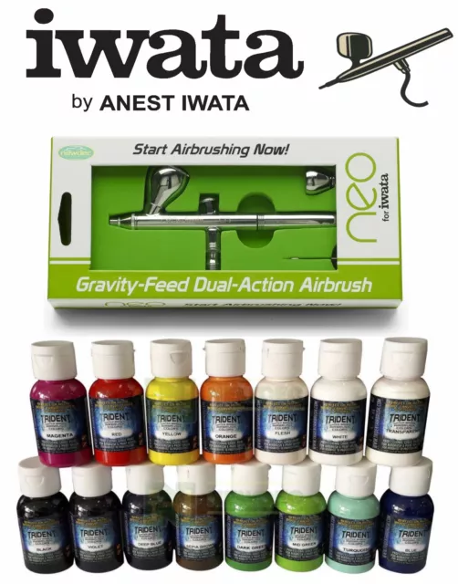 Neo For Iwata Cn 0 35Mm Dual Action Gravity Feed Airbrush Art Spray Paint Photo