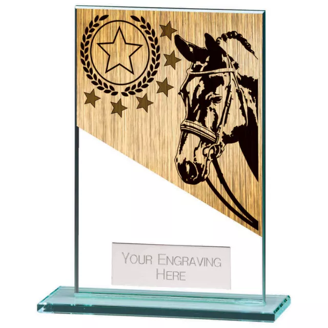 Equestre MUSTANG Trofeo Equitazione Show Premio Vetro Incisione Gratuita CR22215 3