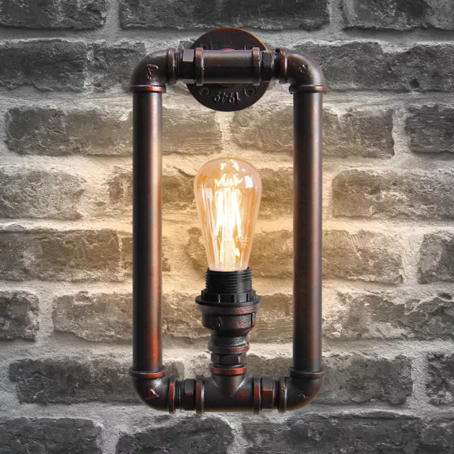 Vintage Industrial Rustic Steampunk Wall Light Metal Waterpipe Wall Lamp M0068