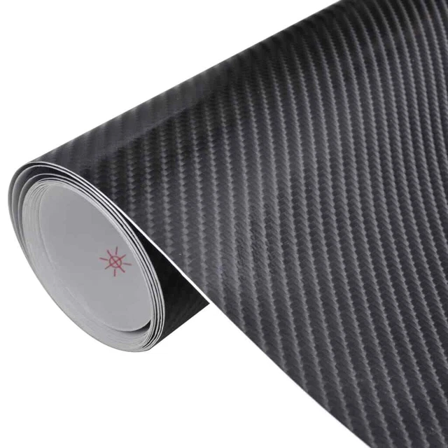 Vidaxl Pellicola per Auto in Fibra di Carbonio 4D Nero 152x200 cm