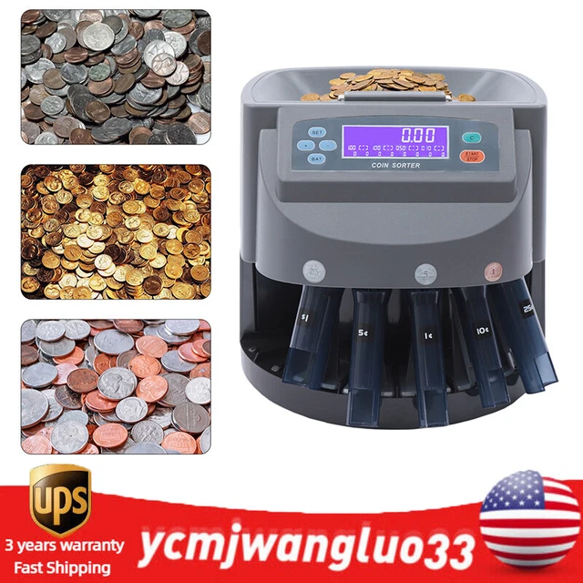 COMMERCIAL COIN COUNTER Sorter Machine Fast Sorting Money Change Sorter