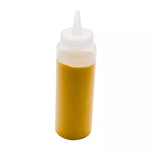 8 Ounce Condiment Squeeze Bottle, 1 With Lid Plastic Squeeze Bottle - 8 oz