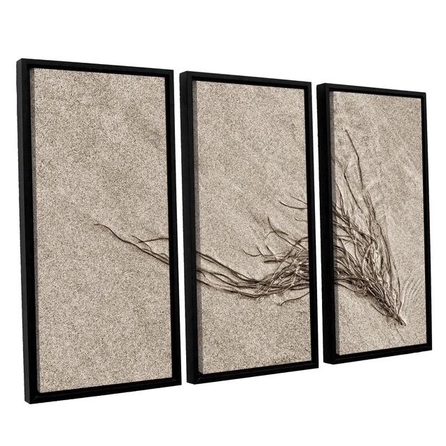 ArtWall 'Cora Niele's Beach Find I' 3-piece Floater Framed  Extra Large