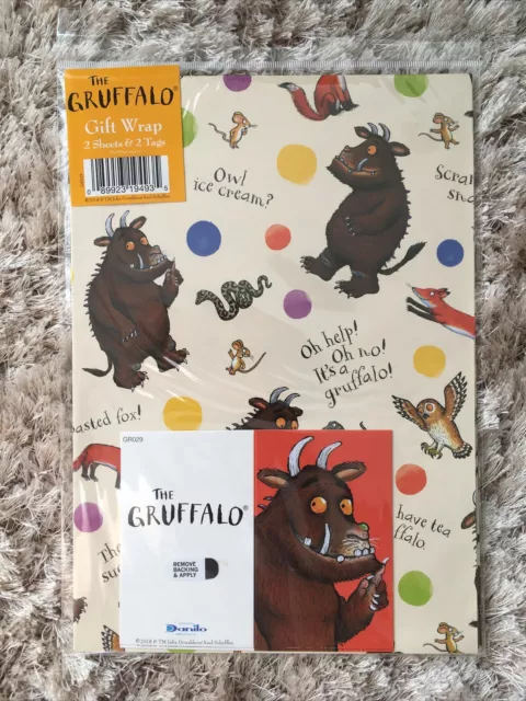 BNIP Gruffalo Wrapping Paper/Gift Wrap, Oh No, It’s A Gruffalo, Owl Ice Cream