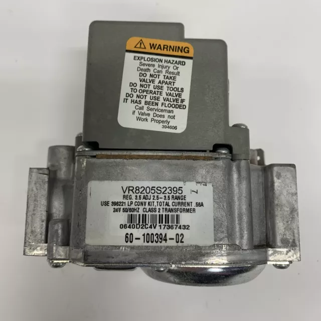 Honeywell VR8205S2395 Furnace Gas Valve 60-100394-02