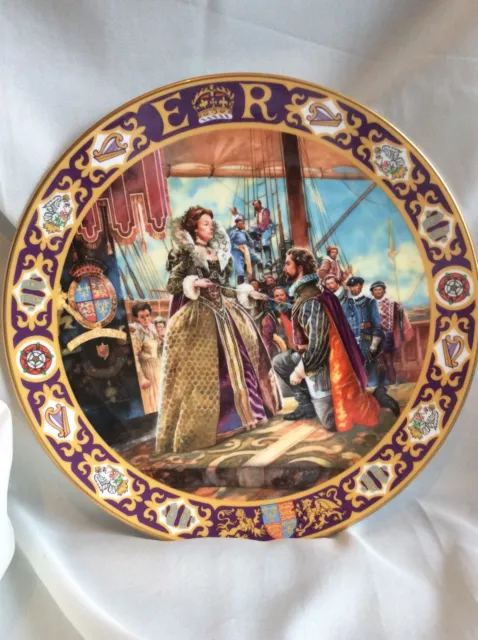 Nuova con scatola Royal Doulton REGINA ELIZABETH 1 PIASTRA RE E REGINA LT ED CW COA 2