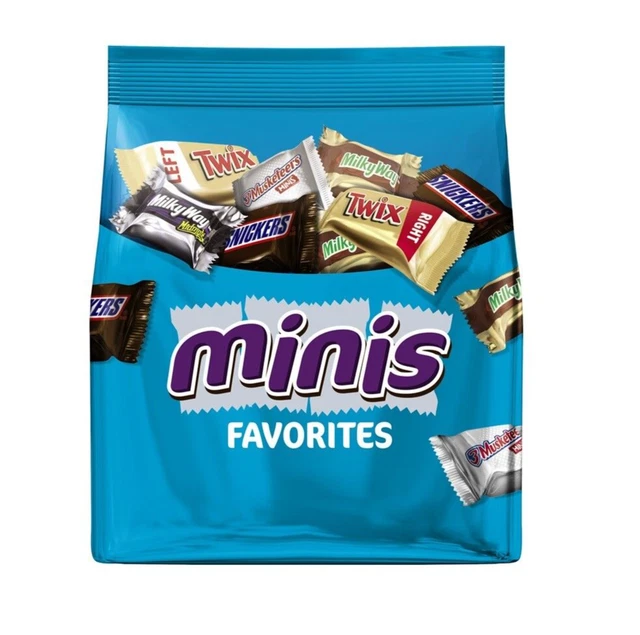 Mars Minis Favorites Snickers Milky Way Twix 3 Musketeers 8.9 Oz EXP 05/2024