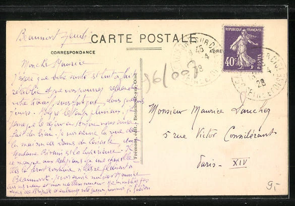 CPA Beaumont-sur-Oise, Villa Saint-Joseph, 2 Avenue Wilson 1928 2