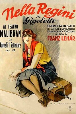 Poster Manifesto Locandina Pubblicitaria Stampa Vintage Cine Teatro Nella Regini