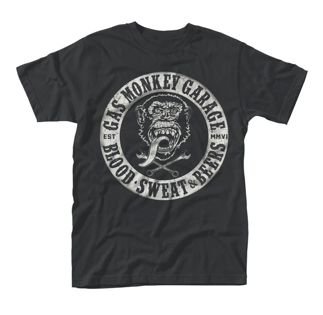 Gas Monkey Garage Blood Sweat Beers ufficiale Uomo maglietta unisex