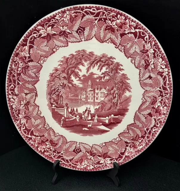 Masons England Vista Pink 15 1/2" Chop Plate Round Platter No Trim Smooth Edge