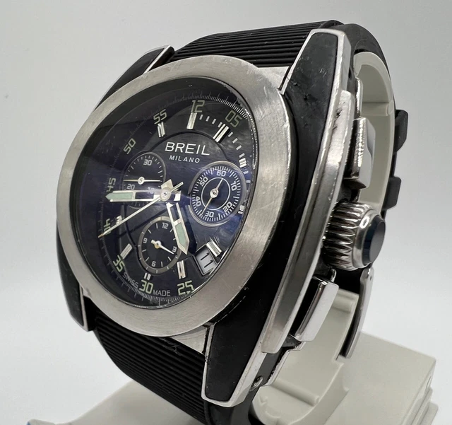 BREIL MILANO BW0380 Watch Quartz Gents 47mm Chrono Tested Works Fine 169.99 PicClick