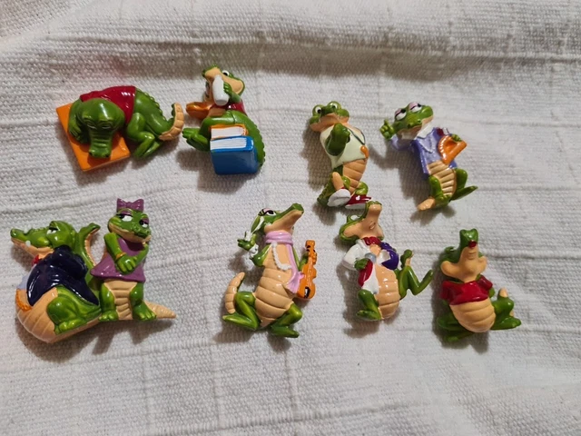 🐊 Vintage 1990’s KINDER SURPRISE Egg CRAZY CROCOS Crocodile Croc Retro TOY x 9