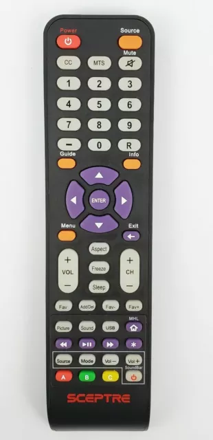 Sceptre TV Remote Control 142021270009C Unused Multi Function Source Soundbar