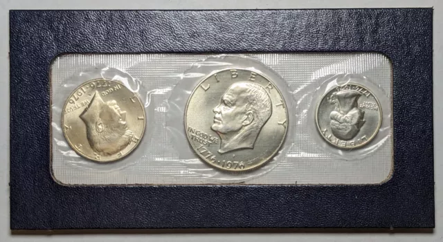 1976 S US Bicentennial Silver 3 Piece Mint Set Unc