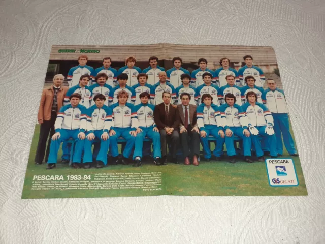 Poster calcio-PESCARA 1983/84 allegato Guerin Sportivo