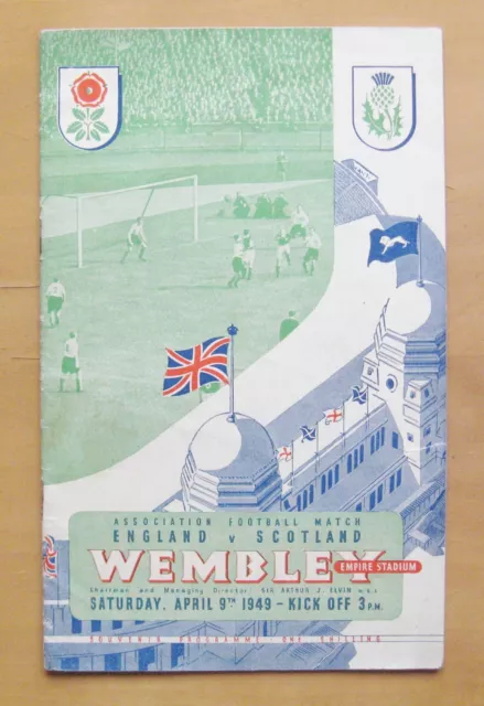 ENGLAND v SCOTLAND 1949 *VG Condition Football Programme + Scottish Rosette* 2