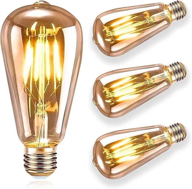 E27 ST64 LED Edison 4W 8W Vintage Retro Lampe Glühlampe Filament Glühbirne Birne