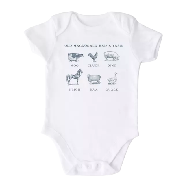 Old MacDonald Farm Baby Onesie® Cute Baby Clothes Baby Shower Bodysuit Newborn