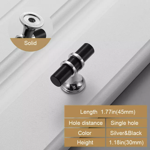 T Bar Drawer Knobs Closet Pulls Kitchen Cabinet Door Handles Black Silver Golden