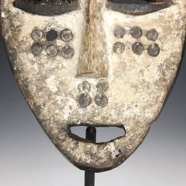 African Hand-Held Family Mask Lega Carved Painted Wood Drc C. Africa 20Th C. 6