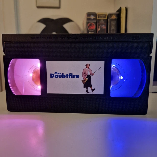 MRS DOUBTFIRE LED VHS Tape Lamp Light Birthday Gift Present Retro