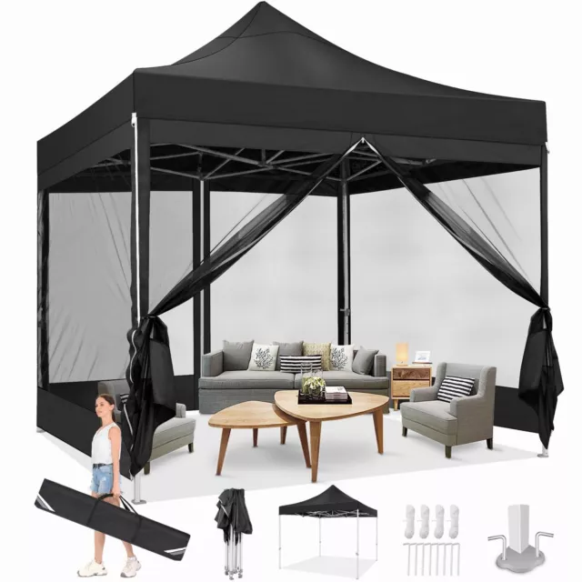10"x 10" Outdoor Tent Patio Garden Canopy Gazebo Party Tent w/ Mosquito Netting