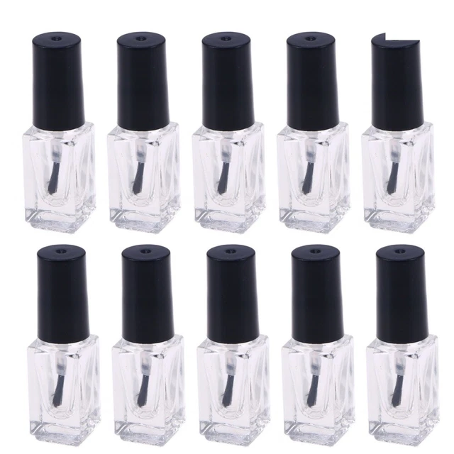 20 botellas de esmalte de uñas de vidrio botellas vacías esmalte de uñas recipiente cuadrado