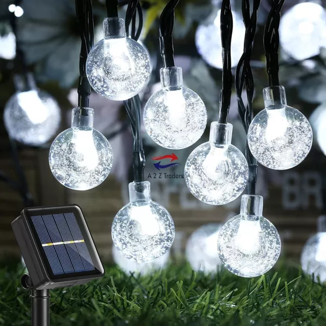 LED Schnur Lichter SOLARBETRIEBEN Retro Glühbirne Garten Fee Kugel Hängelampe WEIHNACHTEN