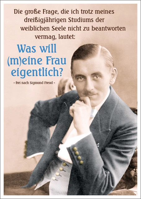 Postkarte Spruch lustig Die große Frage, die ich trotz meines dreißigjährigen...